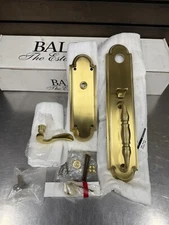 Baldwin 6544-060-LFD Hamilton Left Full DUMMY Lever Set - Satin Brass & Brown