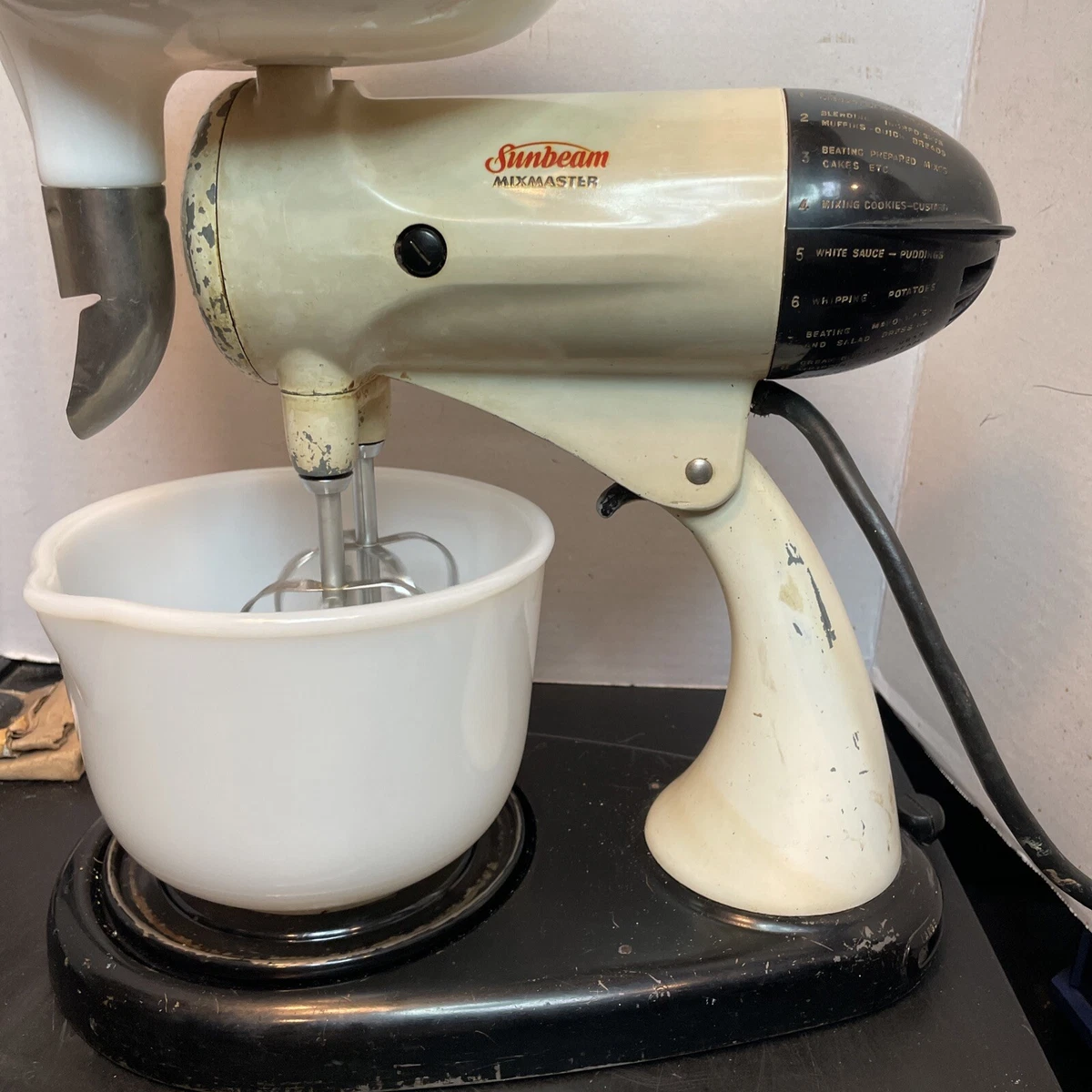 Vintage Sunbeam Mixmaster Mixer With Attachments