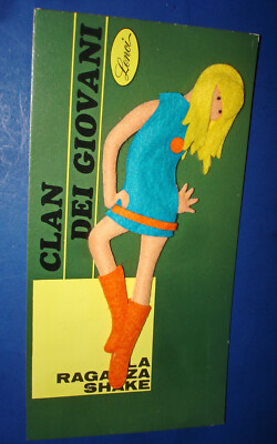 Vintage LA RAGAZZA SHAKE Felt Lenci Novelty MOD Doll Clan Dei Giovani Italy1960s