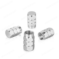 Silver Aluminum Metal Wheel Tire Valve Stem Car-truck Air Caps Covers Us Stock