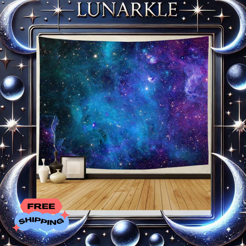Galaxy Tapestry for Bedroom Aesthetic Space Blue Night Starry Sky Stars ...