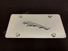 1x 3d Jaguarleaperbadge Emblem Aluminum Mirror Chrome Front Plate Rust Free