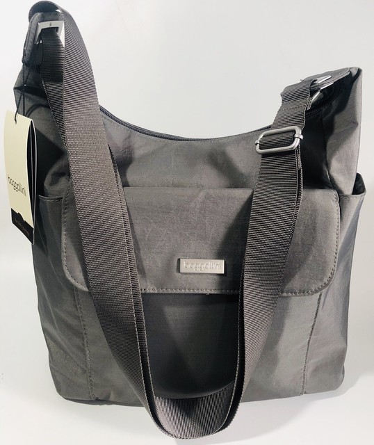 Baggallini NEW!!! CARGO GREY (GRAY INT) FLAP HOBO BAG TOTE NWT