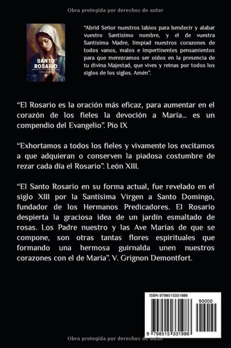 Santo Rosario. Modos De Rezarlo, Oraciones Y Meditaciones: Letra Grande (Spanish - Picture 2 of 12