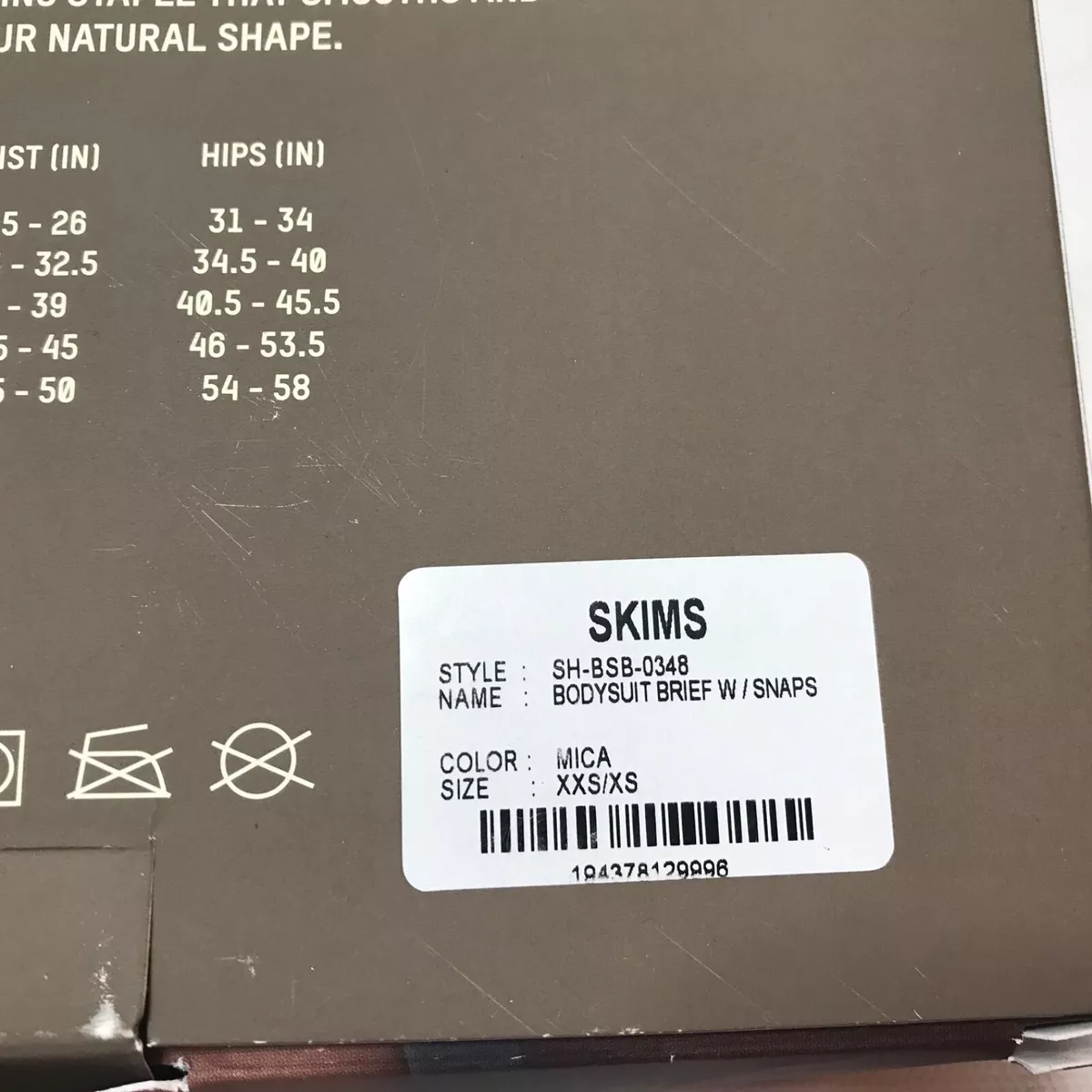 Skims Sculpting Bodysuit Brief With Snaps Size XS/XXS Kim