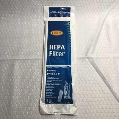 Hepa Vaccum Filter Enviro Care Technologies Bissell Style 8 & 14 ( 1 ) NIP
