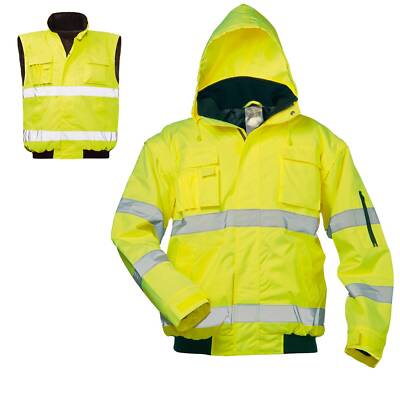 Arbeitsjacke Winterjacke Warnjacke Piloten Warnschutzjacke