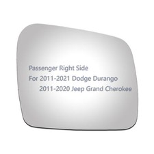 Mirror Glass Fit 2011-19 Jeep Grand Cherokee Passenger Right Side RH Adhesive