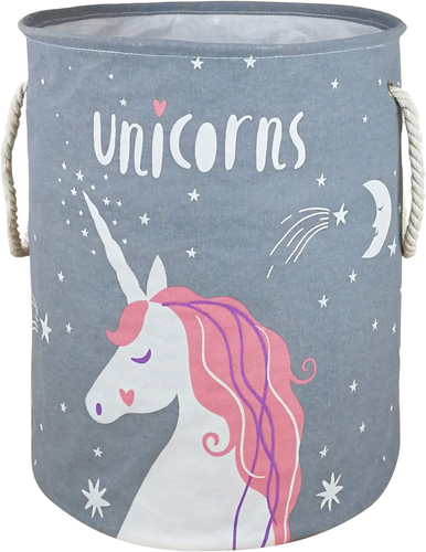 Kids Laundry Basket Girls Unicorn Room Decor,Large Storage Box Canvas Baby Ha... - Picture 5 of 12
