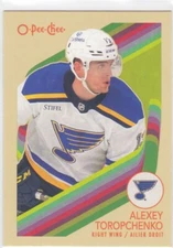 2023/24 OPC..ALEXEY TOROPCHENKO..RETRO BLANK BACK..SSP..BLUES.FREE COMBINED SHIP