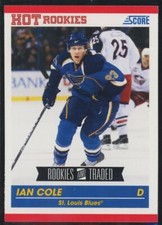 2010-11 Score Rookies & Traded Ian Cole Rookie Blues Hurricanes RC #647