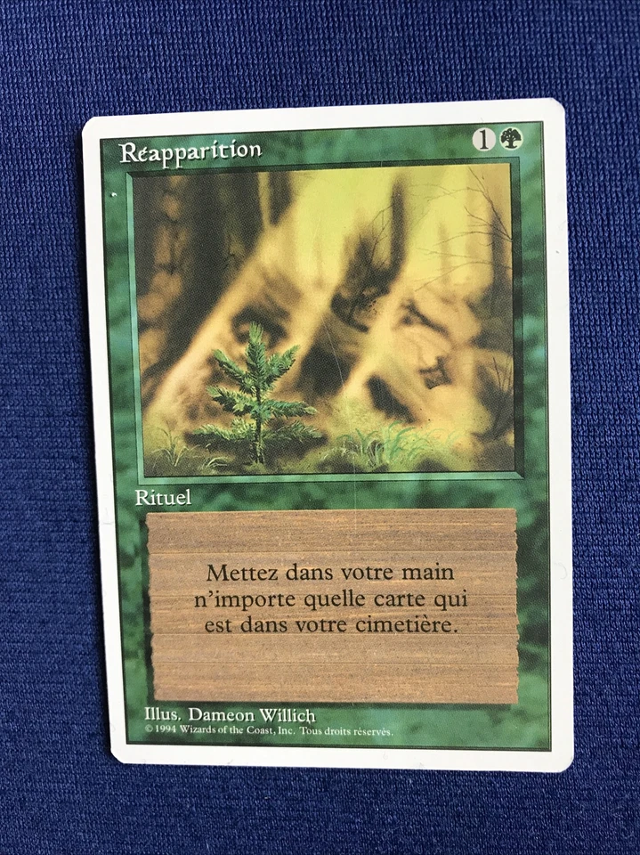 MTG Revised French Lightning Bolt and Regrowth 1994 French release - Image 4 of 4