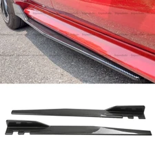 For Cadillac ATS CTS 46" Side Skirt Rocker Panel Splitter Carbon Fiber