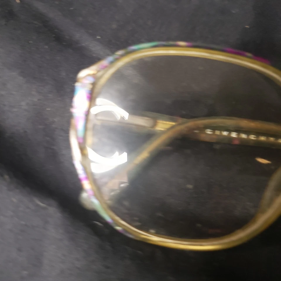 GIVENCHY 402 Gafas Aguamarina Vintage Años 80 FRANCIA Abuela Gafas Marco Foto 2 de 4