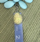 Blue Iridescent-Green Acrylic Bead Tear Drop Chandelier Statement Necklace New — photo 9