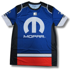 Mopar Logo Blue Racing Jersey T-Shirt Sublimated Print Official Licensed