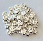 50 - 1 gram SILVER bars .999 Pirate Skull Bones hand poured bar YOU GET 50
