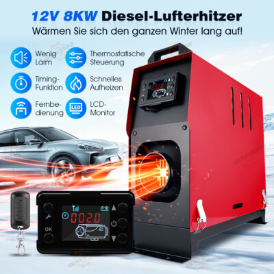8KW 12V Air Diesel Heizung Integration Luftheizung Standheizung LCD PKW LKW  NEU | eBay