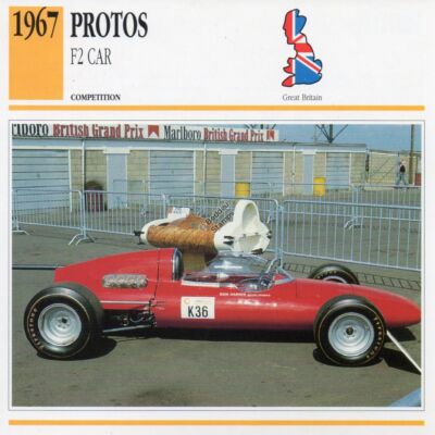 1967 PROTOS F2 Racing Classic Car Photo/Info Maxi Card