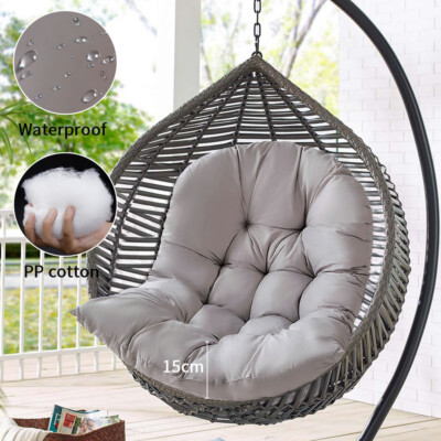 Large Garden Hanging Swing Egg Chair Cushion Replacement Outdoor Seat Mat  Pillow UK