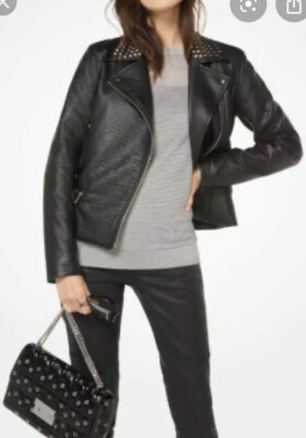 studded faux leather jacket