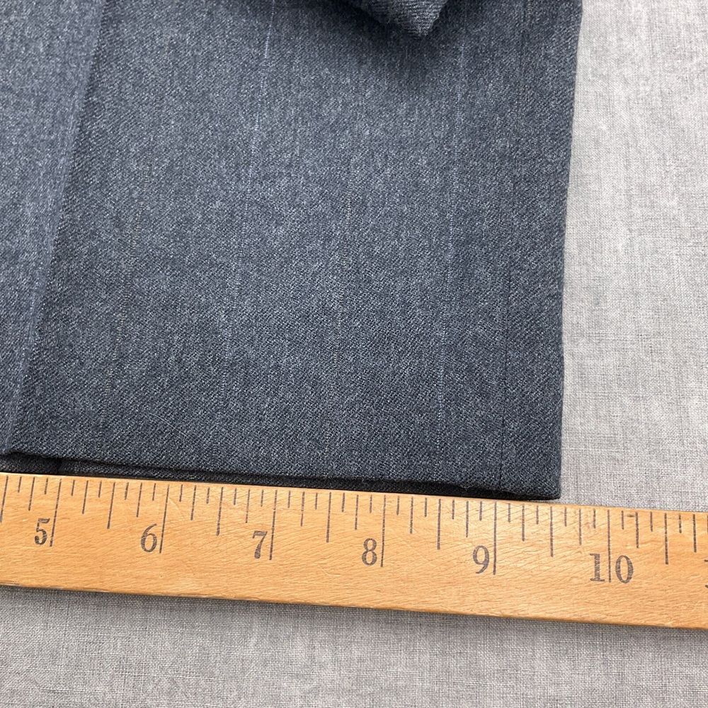 Stanley Blacker Suit Men 44/36W 27.5L Gray Flannel Wool Stanley Blacker Suit Men 44/36W 27.5L Gray Flannel Wool