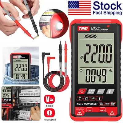 Digital Multimeter Voltmeter AC DC Volt Meter Ohmmeter Auto Range Tester w/Light - Image 1 of 4