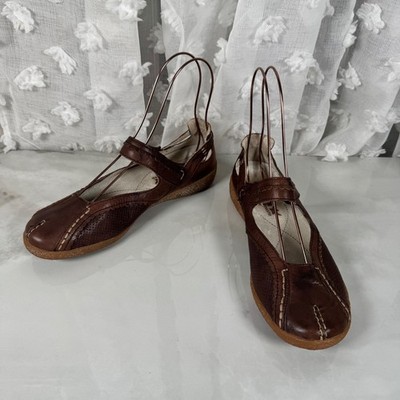 Allrounder by Mephisto Brown Leather Mary Janes Comfort Shoes Boho Neutral 8