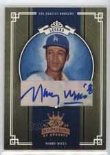 2005 Donruss Diamond Kings Bronze Signatures 86/100 Maury Wills #290 Auto 02ti