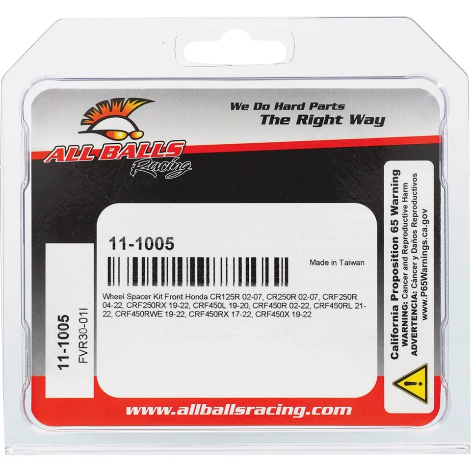 New All Balls Racing Wheel Spacer Kit 11-1005 For Honda CR 250 R 2002-2007 - Imagem 4 de 4