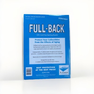 50 E Gerber Full-Back Silver Comic Boards 750FB  35pt Acid-Free Archival Backing