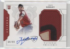 2016 National Treasures Rookie Materials Signatures 4/99 Zack Godley Auto fm0
