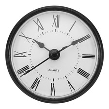 2.8" 70mm Quartz Roman Clock Insert Fit 61mm/2.4" Black/White Style 9