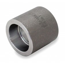 Coupling Coupling, 1-1/2" Pipe, Socket Weld, Black Forged Steel, Class 3000,