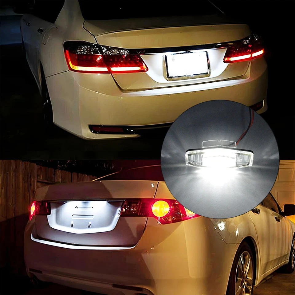 Lámpara de etiqueta de luz LED 6000 k 2 piezas para Honda CR-V CRV 2007-2016 ajuste Foto 3 de 4