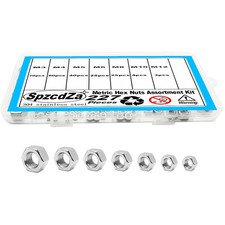 227pcs Metric Hex Nuts Assortment Kit,M3 M4 M5 M6 M8 M10 M12 304 Stainless St...