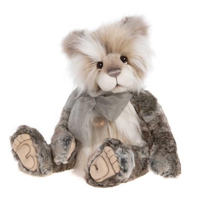 Charlie Bears Conor | Plüsch Teddybär | Clocktower Collection | 37 cm grau