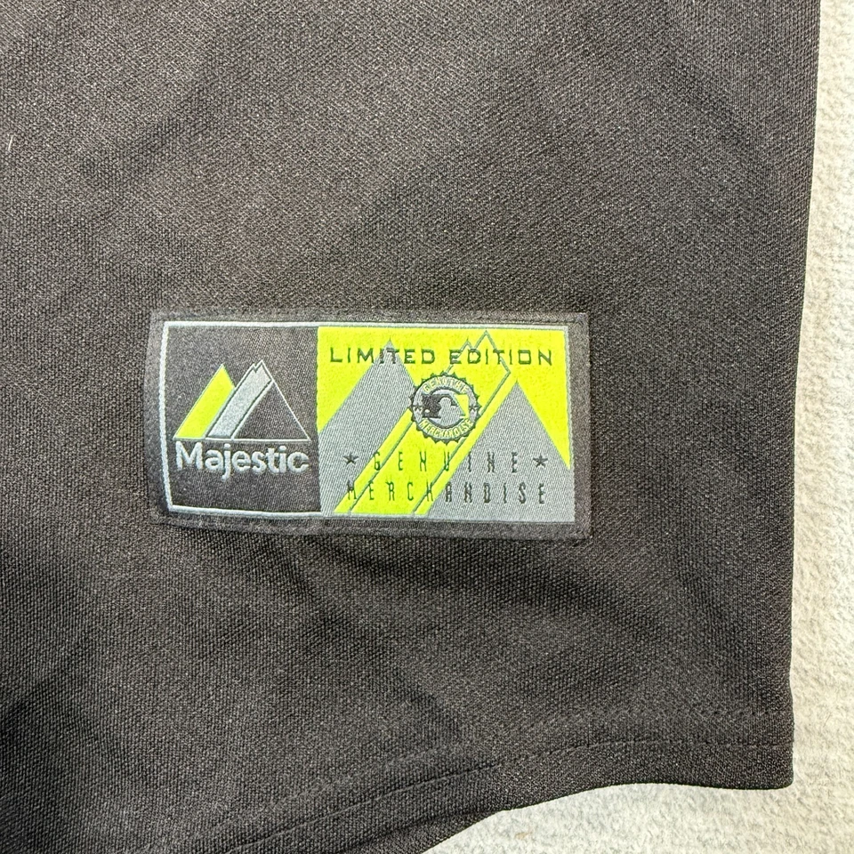 Camiseta Majestic Angels Para Hombre Mediana Negra Hamilton 32 Edición Limitada MLB Camisa Foto 3 de 4