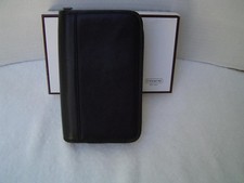 AUTHENTIC COACH VINTAGE BLACK LEATHER PDA HOLDER/ZIP CASE 8213C EUC/LN