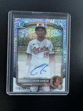 Elvin Garcia 2025 Bowman 1st Speckle Auto /299 CPA-EG Baltimore Orioles
