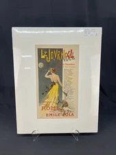 1899 Art Nouveau Le Journal ROME PAR EMILE ZOLA Lucas Original Matted Lithograph