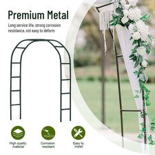 7.9 ft Metal Green Stand Arch Wedding Party Prom Garden Floral Decoration US