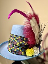 Nightmare Before Christmas inspired cosplay hat w Sally patchwork trim Halloween