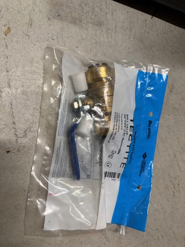 3/4" Push Fit Ball Valve - Removable Quarter-Turn Brass Shut Off-PEX Copper CTS