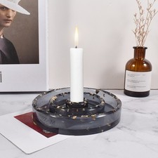 Artistic Multilayer Thread Large Round Candle Candlestick Mirror Craft