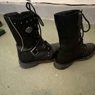 Harley-Davidson Women's Black Leather Biker Mid-Calf Boots Lace Up 7.5