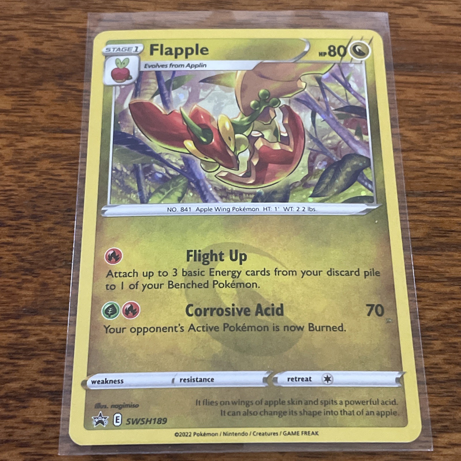 Pokemon TCG Flapple SWSH189 Cosmos Holo Black Star Promo NM Condition