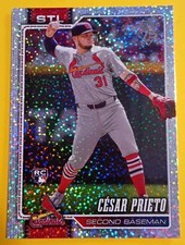 2026 Topps Cesar Prieto #95 Rookie Silver Confetti Parallel RC Cardinals