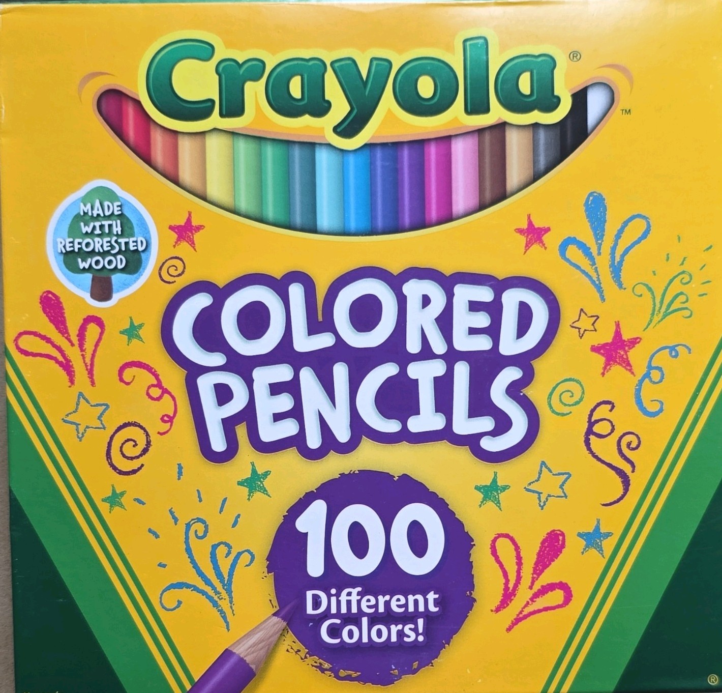 Crayola Colored Pencils Multicolor 100 Colors Made with Refo