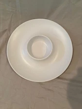 13" CHIP/FRUIT AND DIP BOWL WHITE